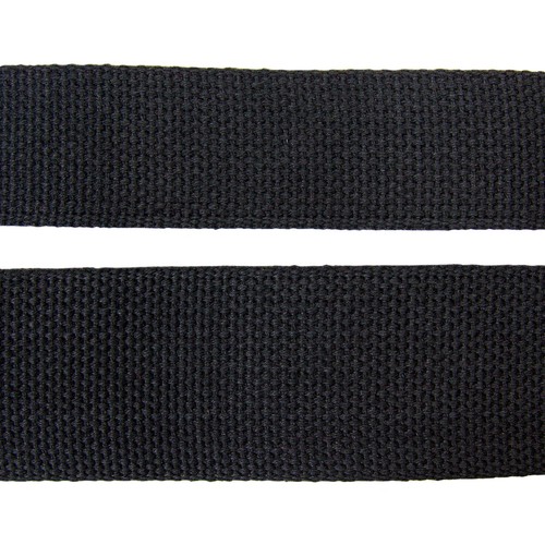 Heavy Duty Thick Nylon Webbing Straps Solid Black Strips (1.5 - 2 Inches Wide) - Picture 5 of 5
