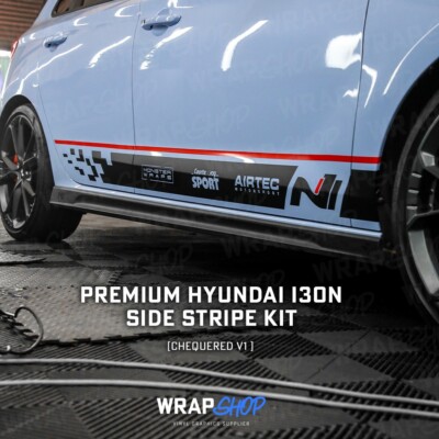 PREMIUM Hyundai i30N Seitenstreifensatz [KARIERT V1]