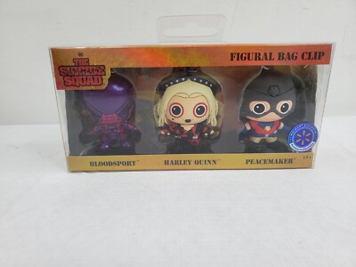 Suicide Squad Bag Clip Set Walmart Exclusive Harley Quinn Bloodsport Peacemaker