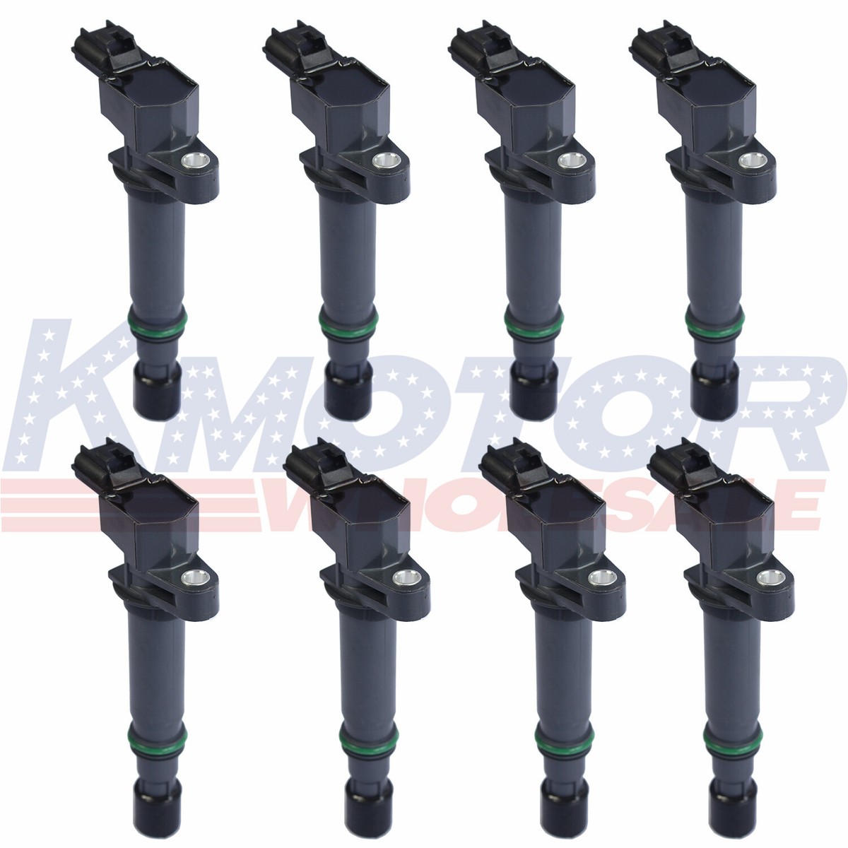 Set of 8 ISA Ignition Coils and 8 Autolite Spark Plugs replace for