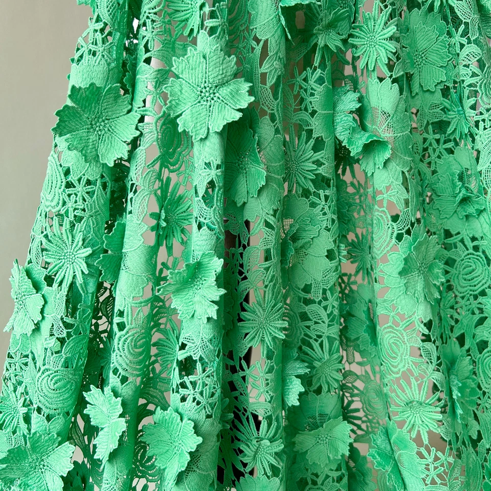 Tissu En Dentelle Guipure Avec Fleurs 3D Pour La Couture Et La Rembourrage - Photo 2/4