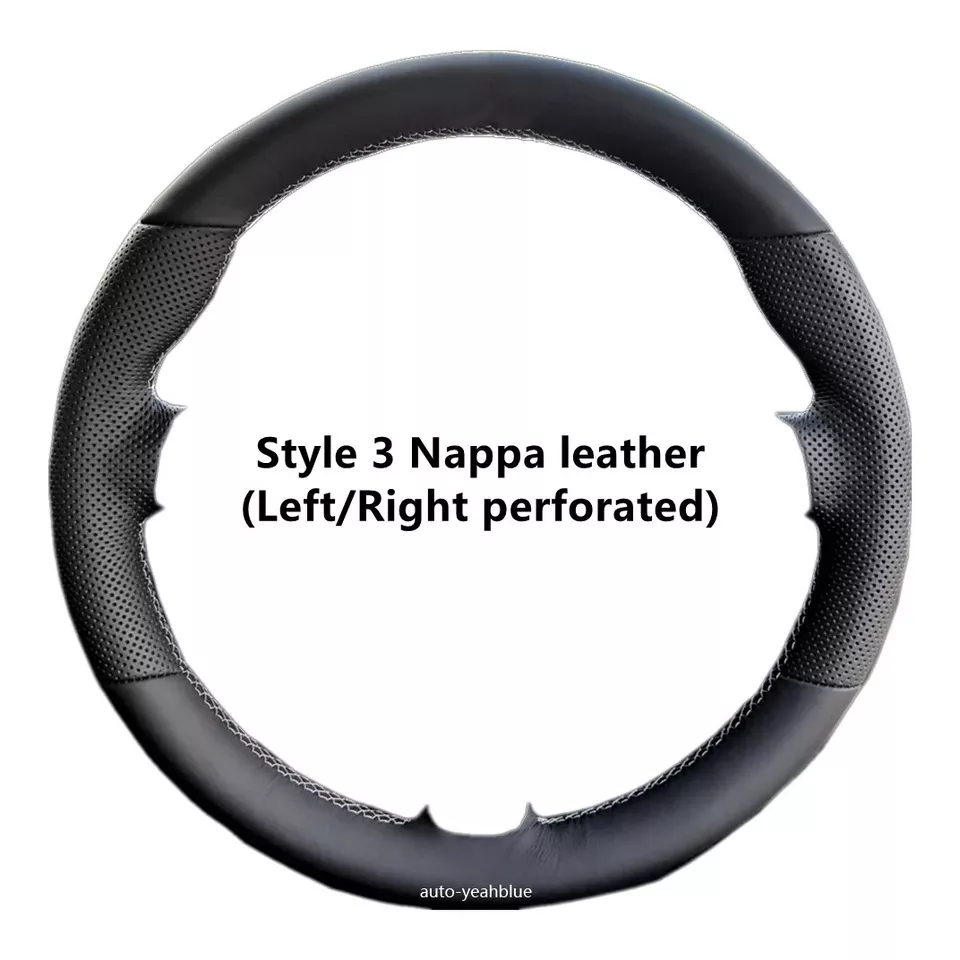 Alcantara Steering Wheel Cover Real Leather Wheel Wrap for FORD C-MAX 2015-20 A - Image 4 of 4