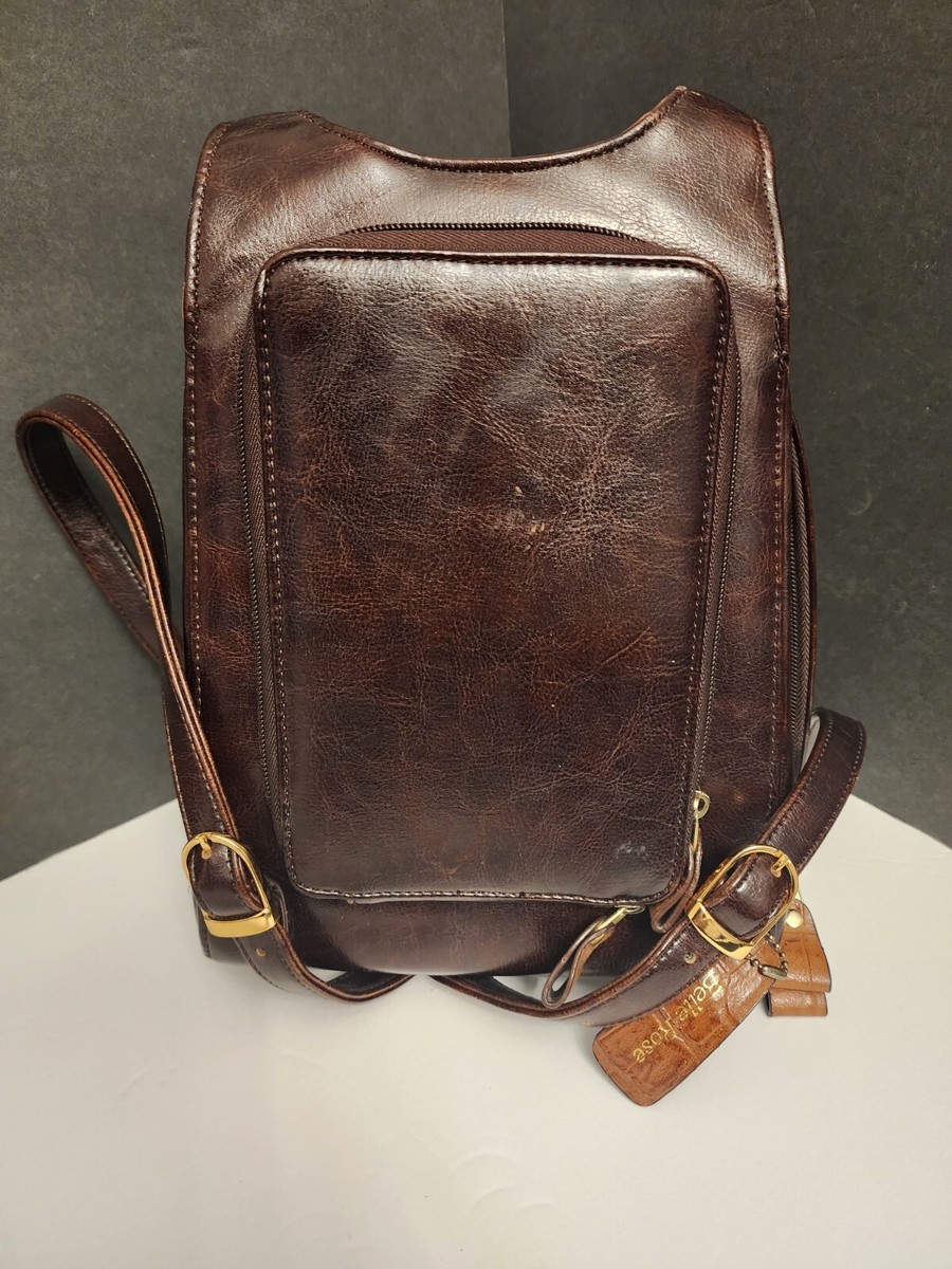 buy womens leather backpack Women's Italian Leather Backpack for Work or Travel with 14 inch Laptop  Compartment
