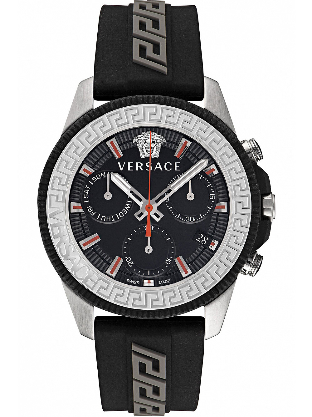 Versace VE3J00222 Greca Action Chronograph Mens Watch 45mm Water Resistant