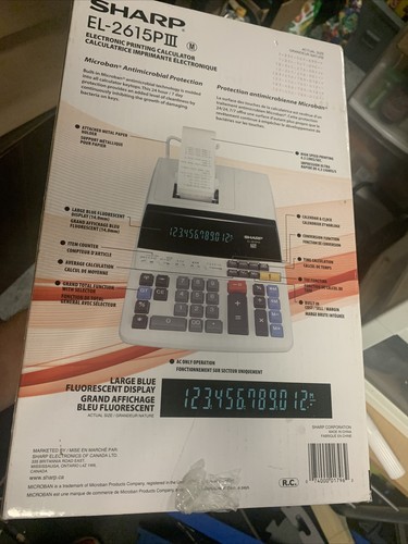 Sharp EL2615PIII Heavy-Duty Printing Calculator - Picture 9 of 12