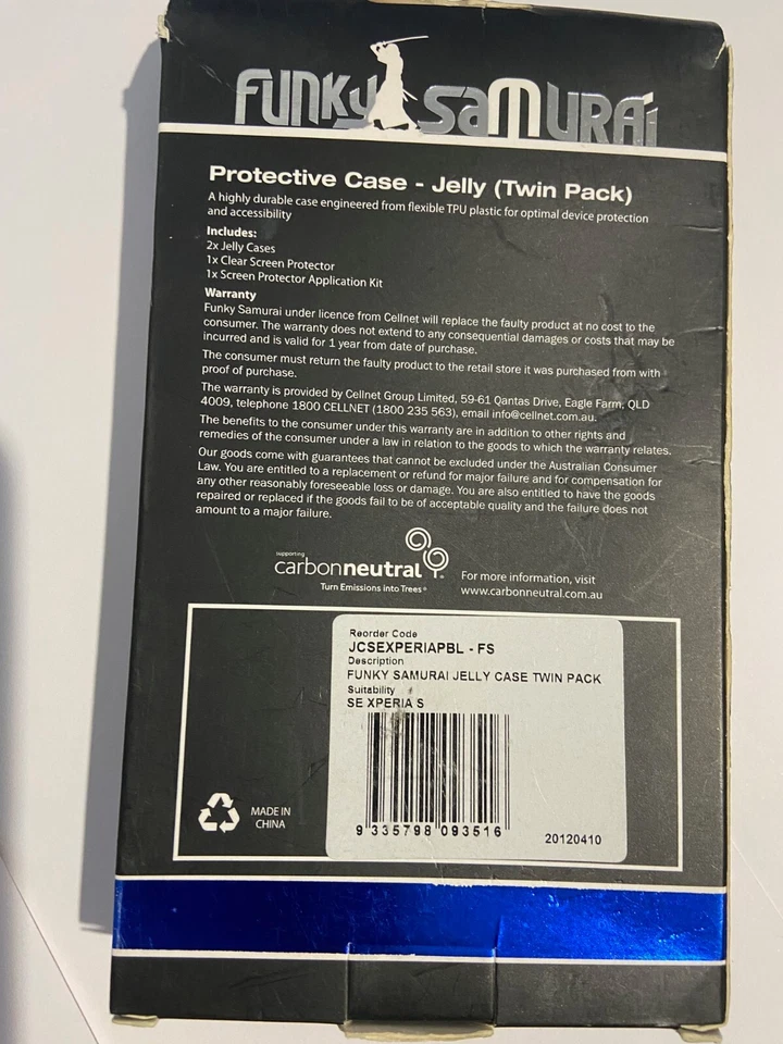 Fundas protectoras de gelatina Sony Xperia S PACK DOBLE CON PROTECTOR DE PANTALLA EXTRA Nuevas Foto 2 de 2