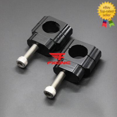 28mm 11/8'' Dirtbike ATV HandleBar Fat Bar Mount Clamps Risers Adapter Set FXCNC