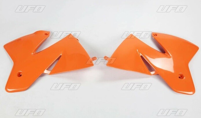 Ouïes de radiateur UFO orange pour moto cross KTM SX 125 et 250