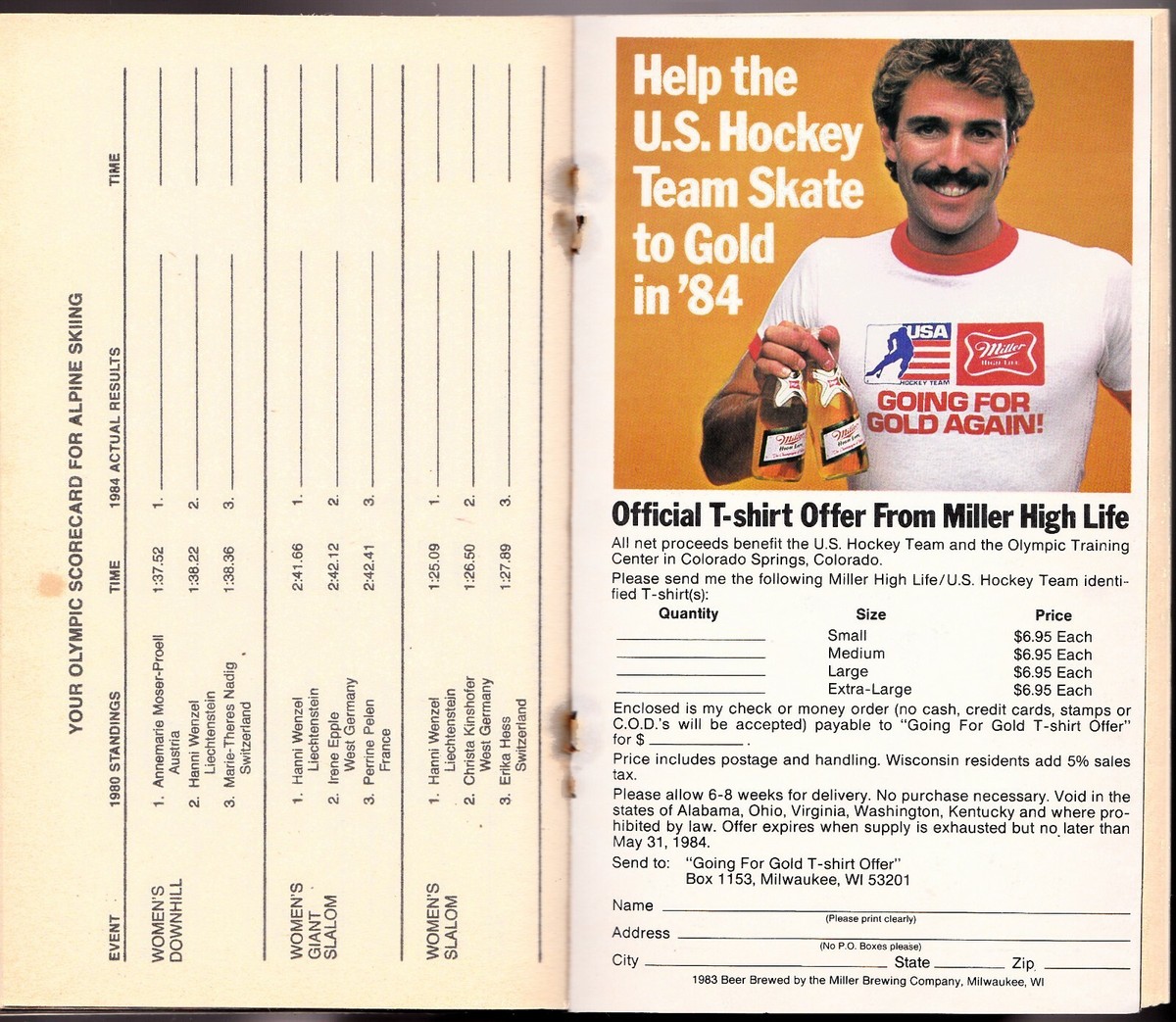 miller-high-life-abc-sports-tv-guide-1984-sarajevo-winter-olympics-w-1980-hockey-ebay