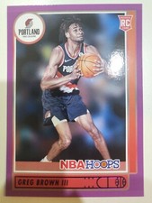 GREG BROWN III 2021-22 Panini Hoops Purple RC