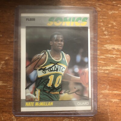 Nate McMillan Signed RC Rookie Seattle Supersonics Autograph eBay 1/1 Low Pop