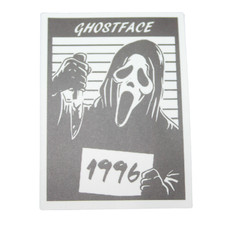 Scream Ghostface 1996 Mugshot Halloween Horror Movie Sticker