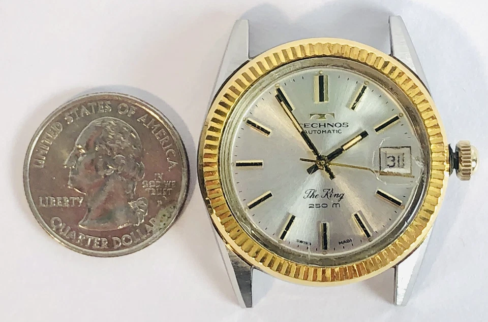 G2U Vintage TECHNOS The King Automatic Running Swiss Made Mens Divers Wristwatch - Изображение 4 из 4