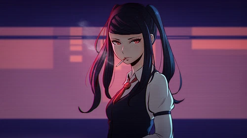 Anime Neon Va 11 Hall A Bartender Cyberpunk Jill  Gaming Mat Desk 6790