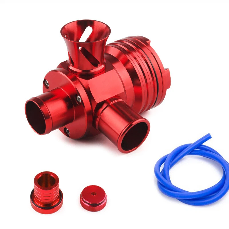 Válvula de soplado desviador turbo BOV Boost para VW Audi 1.8T 2.7T GTI GLI Jetta rojo Foto 3 de 4
