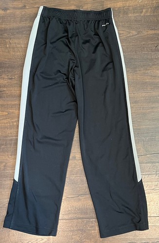 Boys Nike Dri-Fit Black Athletic Sports Drawstring Track Pants Joggers M Medium - Picture 2 of 4