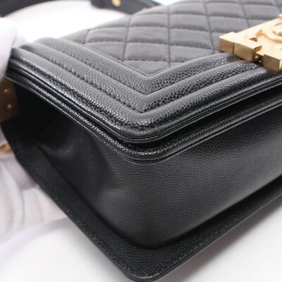 CHANEL Boy Chanel Small chain Shoulder Bag A67085 leather Black