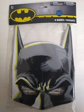 BATMAN BIRTHDAY PARTY PAPER MASKS PACK OF 8 MASKS NEW DC Comics