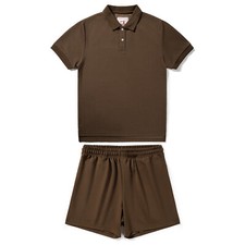 Mens Tracksuit 2-Piece Set Short Sleeve T Shirt Shorts Sweatsuit Outfit Set