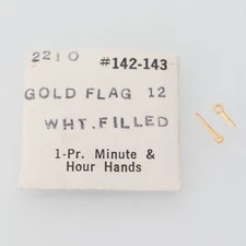 NOS Bulova Accutron Watch 2210 Pair Hands Hour Minute #142-143 GFLA12 WHT (C1D8)