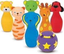 Melissa Doug K's Kids Bowling Friends Play Set and Game With 6 Pins and Conven