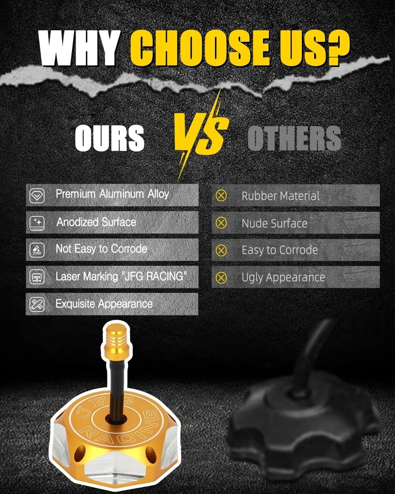 CNC Gas Fuel Tank Cap For DRZ50/70 2008-2013 DRZ125 2003–2011 DRZ400 2000–2004 Foto 3 de 4