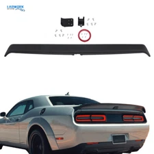 Black Trunk Spoiler Wing For 15-24 Dodge Challenger Hellcat Redeye Style Matte