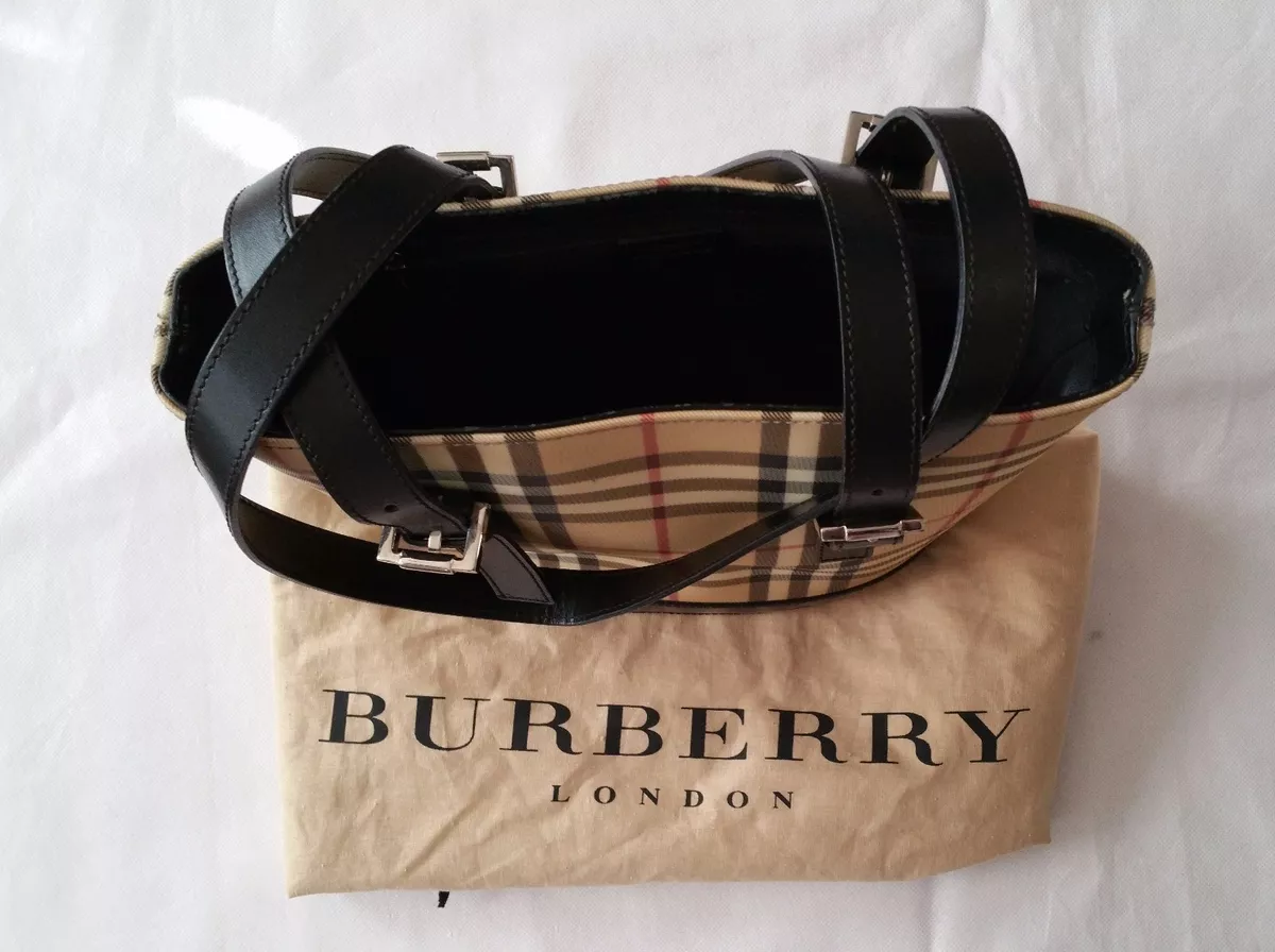 Women Authentic Burberry London made in Italy NOVA Check Tote Bag