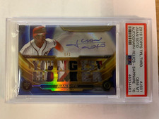 2019 Topps Triple Threads Juan Soto #JS01 Auto Relics Sapphire 1/3 PSA 10 Gem Mt