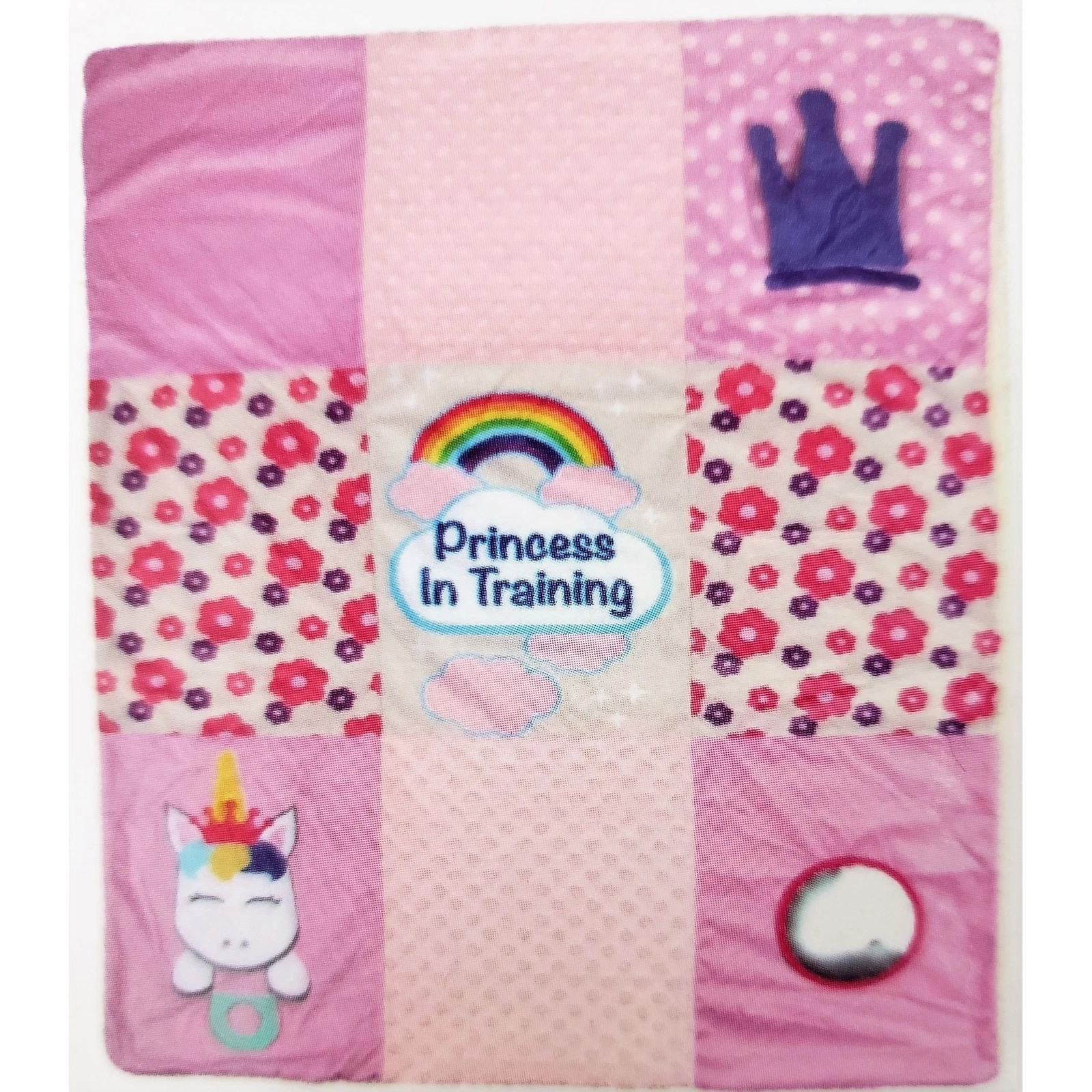 Born Loved Baby Interactive Blanket 30 x 40 With Teething Ring Princess in Train