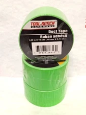 3 ROLLS Duct Tape Trendz NEON GREEN 1.89 in x 10 yd MULTI-PURPOSE Tool Bench