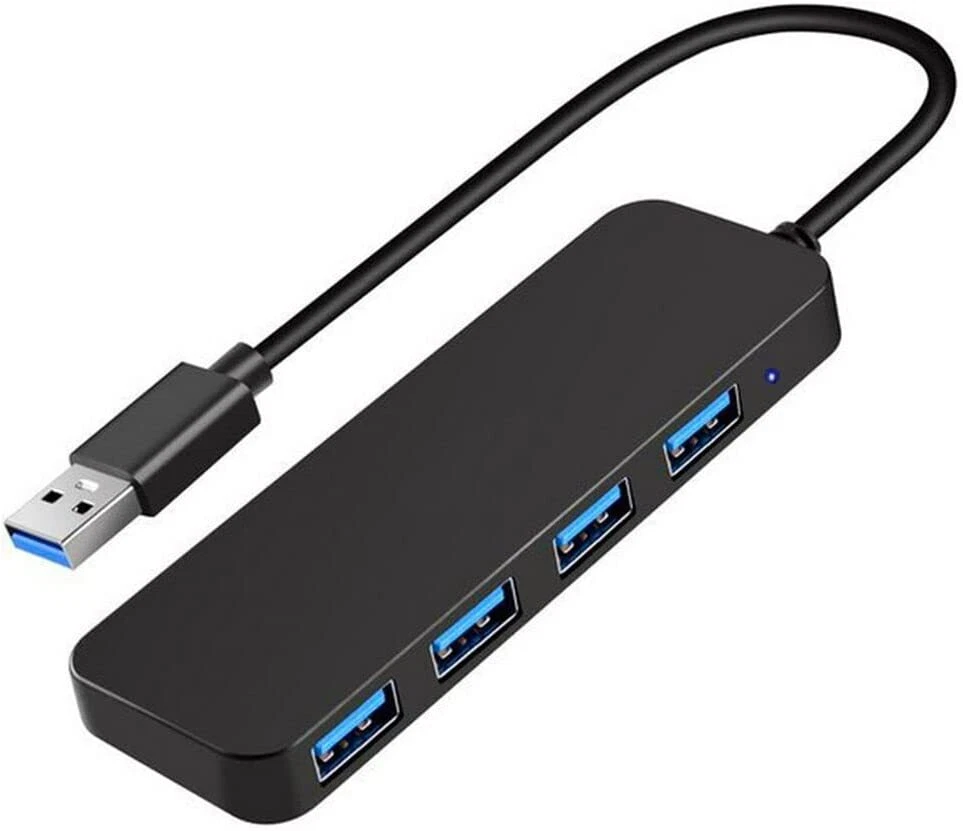 USB 3.0 Hub 4-Port USB Hub USB Splitter USB Expander for Laptops Flash Drive HDD