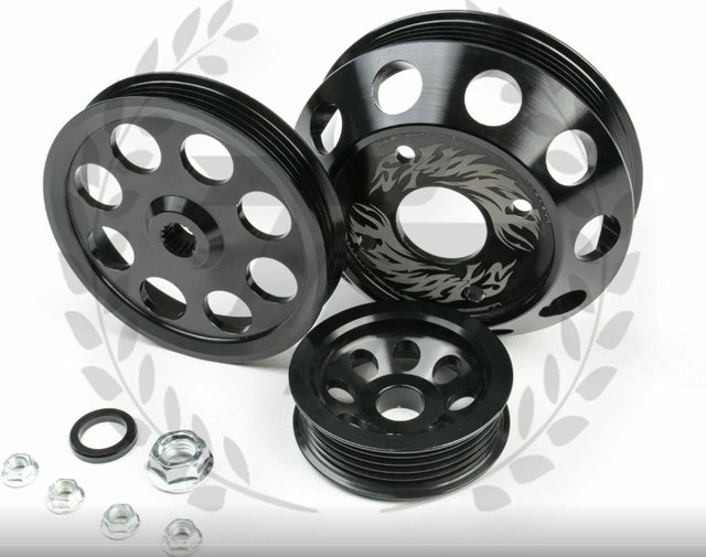 SR20DET light weight aluminum pulley kit S13 BLACK 240sx Silvia eBay