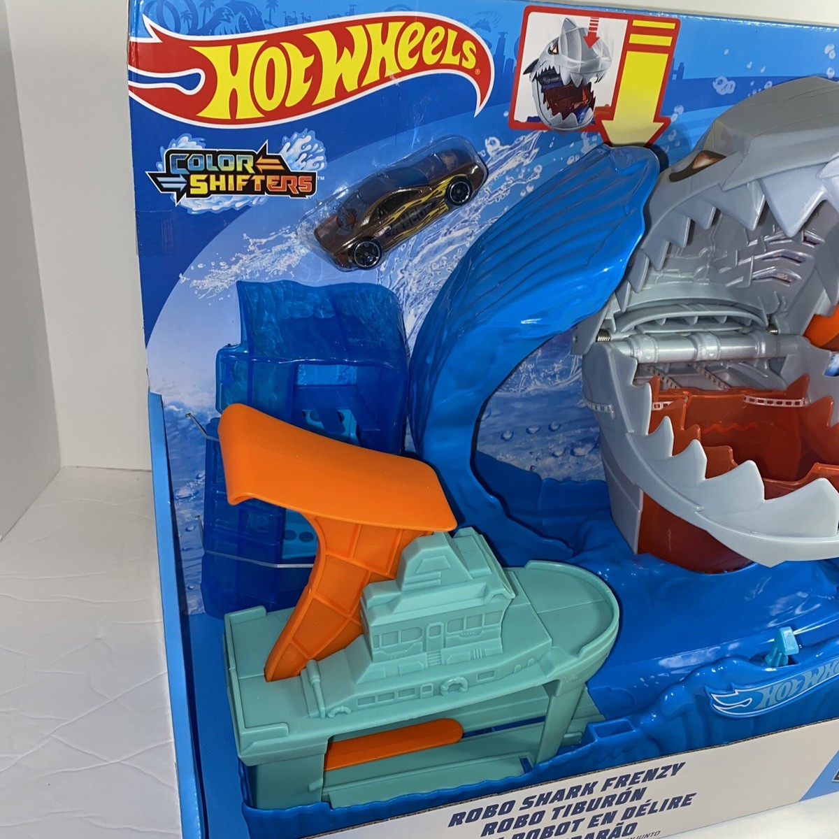 Pista Tiburon El Robot TiburÃ³n De Hot Wheels City Robo Shark