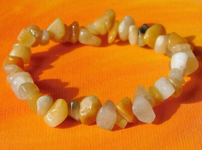 Handarbeit auf Bestellung - Edelstein Chip Perlen Armband - Natürliche Topas Jade.