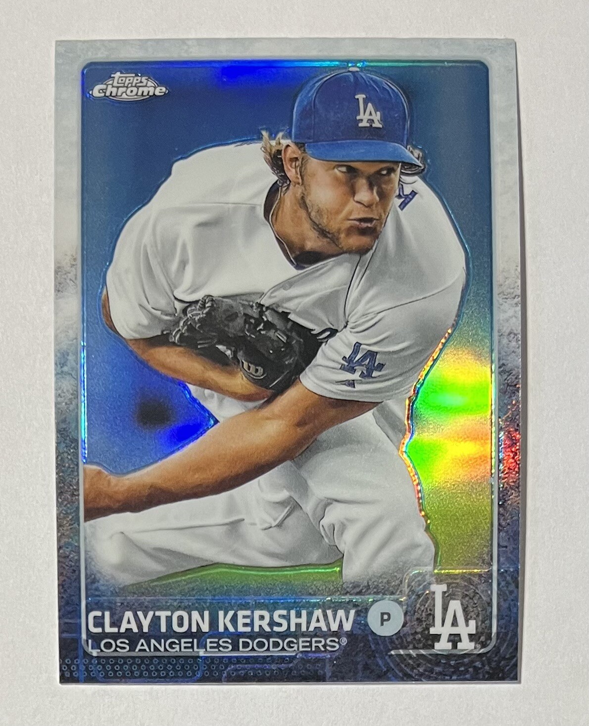 Clayton Kershaw 2015 Topps Chrome REFRACTOR Card #55