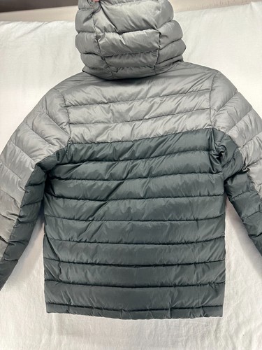 Patagonia Down Jacket Sweater Kids Two Tone Gray Puffer Hiking See Measure FLAW - Picture 5 of 15