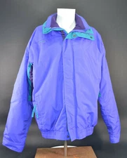 Vintage Columbia Jacket Coat Zip Up Purple Teal Bugaboo | Men's Size L Tall