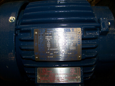 Teco Westinghouse Motor TEXP Explosion Proof 1 1/2 HP 1.1KW Type AEUHXG E84757