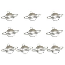 10PCS Saturn Pendants Planet Charms DIY Jewelry Making for Necklace Bracelet