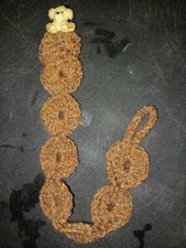 handmade crochet baby pacifier clip holder brown dog