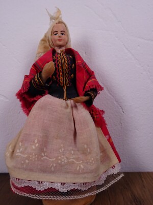 Vintage Sammlerpuppe Trachtenpuppe 18 cm Krakau wie abgebildet (8866)