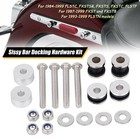 Chrome Detachable Sissy Bar Docking Hardware Kit For Harley Softail FXSTC 84 99