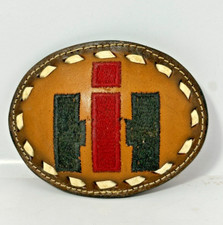 International Harvester IH Leather Belt Buckle Oval 4" x 3"