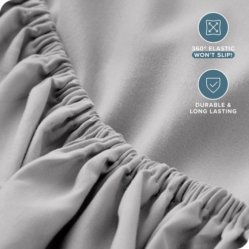 Bare Home 22" Deep Pocket Fitted Sheet - Premium 1800 Microfiber - Picture 67 of 147