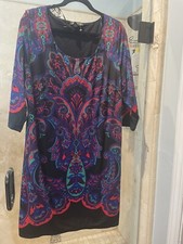 Gorgeous Women's INC Jewel Tones Black Plus 1X Dress Day to Evening Perfect