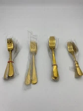 45 Piece Gold Stainless Steel Silverware Set