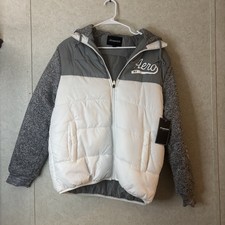 Aeropostale Aero New York NY A87 Jacket Size M Hoodie Logo White