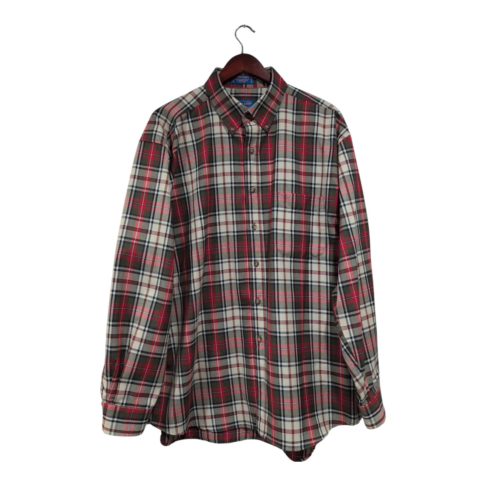 Pendleton 100% Wool Classic Plaid Button Down Shi… - image 1