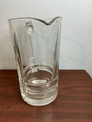 Luminarc Verrerie D' Arques Heavy Glass Pitcher w Spout Etched Swan France